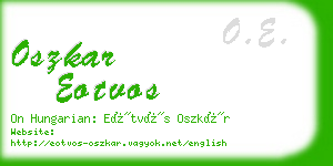 oszkar eotvos business card