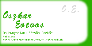 oszkar eotvos business card